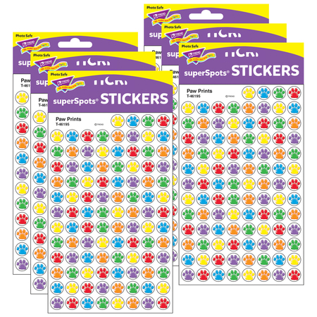 TREND ENTERPRISES Paw Prints superSpots® Stickers, PK4800 T46195